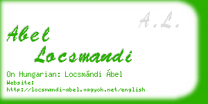 abel locsmandi business card