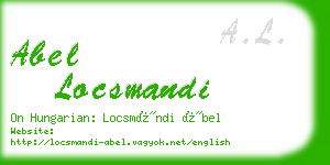 abel locsmandi business card